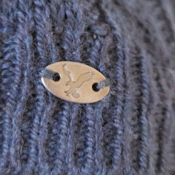 NWT American Eagle Outfitters  Blue Knitted Size XXS Women Sweater With Zippers - Picture 4 of 7